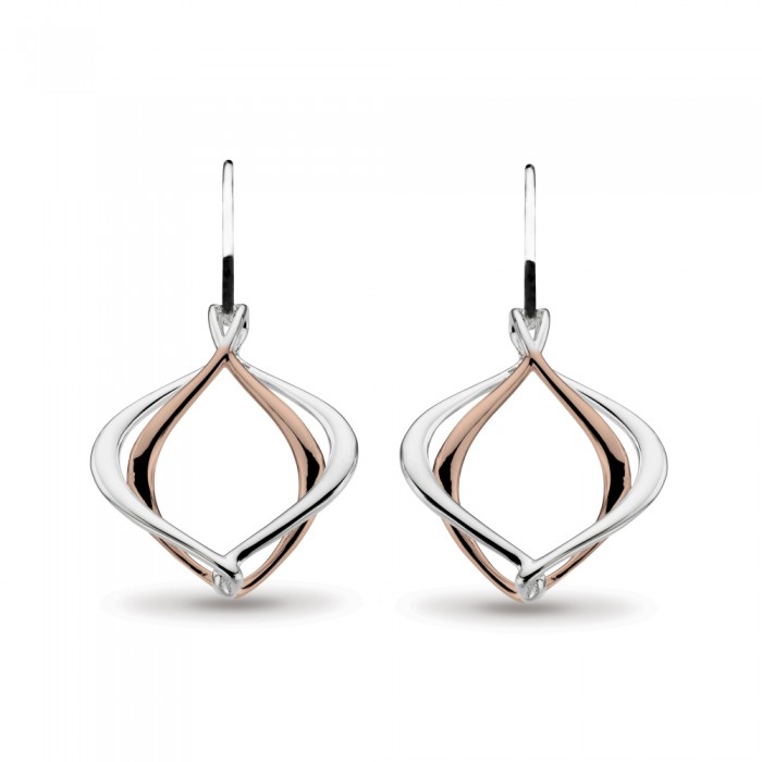 Kit Heath Silver And Rose Alicia Drop Earrings 60019RRP