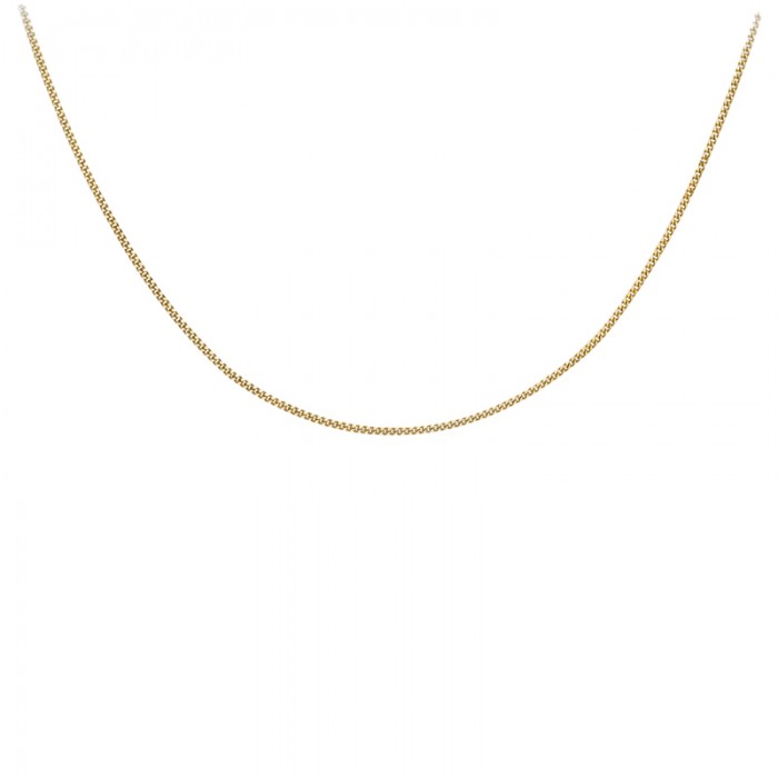 9ct Yellow Gold 24-inch Diamond Cut Curb Chain