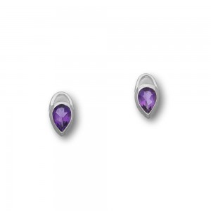 Ortak Silver & Amethyst Stud Earrings - CE400