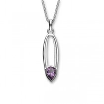 Ortak Sterling Silver Amethyst Pendant - CP331 [Save 25% off RRP]