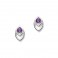 Ortak Sterling Silver Amethyst Earrings CE392 - [Save 25% off RRP]