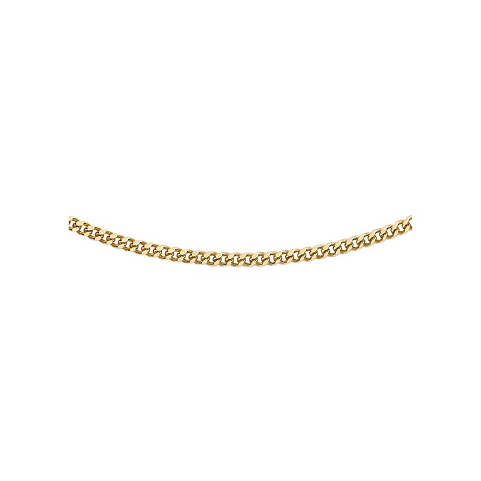 9ct Gold 20"/50cm Diamond Cut Curb Chain