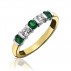 18ct Gold Diamond & Emerald Eternity Ring - Save 40% off High Street Price
