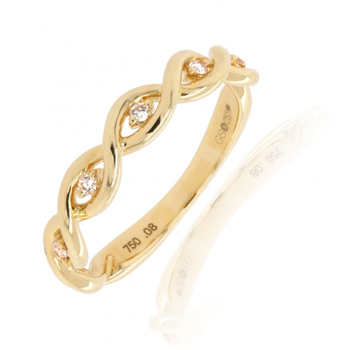 18ct Gold Diamond Dress Ring - D 0.08ct