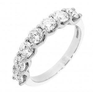 Platinum 7st Diamond Eternity Ring - 1.55cts