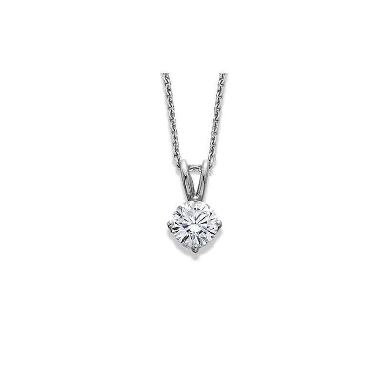 18ct White Gold Diamond Solitaire Pendant - 0.50cts H/SI1 18ct White Gold Diamond Solitaire Pendant - 0.50cts H/SI1