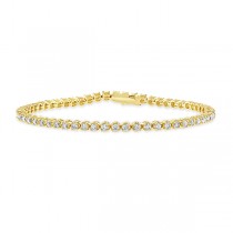 18ct Yellow Gold 3.06ct Diamond Tennis Bracelet - Macintyres of Edinburgh