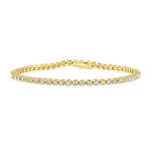 18ct Yellow Gold Diamond Line Bracelet - 3.06cts