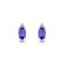 Oval Tanzanite & Diamond Stud Earrings - Macintyres of Edinburgh