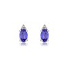 Oval Tanzanite & Diamond Stud Earrings - Macintyres of Edinburgh