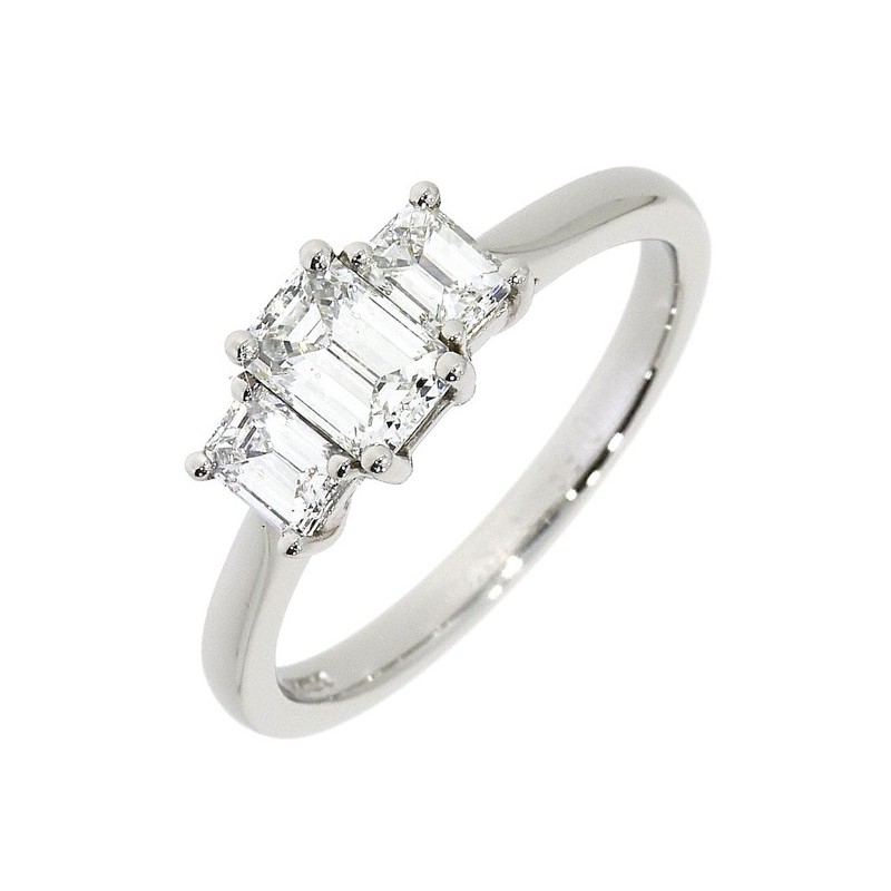 3 Stone Emerald Cut Engagement Ring - 1.09ct - Macintyres of Edinburgh 3 Stone Emerald Cut Engagement Ring - 1.09ct - Macintyres of Edinburgh
