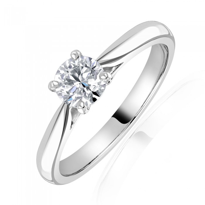 Platinum Diamond Solitaire Ring 0.50ct F VS2 Macintyres of Edinburgh