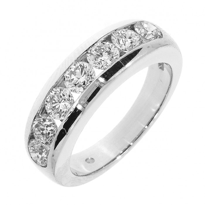 Platinum Seven Stone Diamond Eternity Ring - 1.53cts
