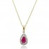9ct Gold Ruby & Diamond Pendant - Macintyres of Edinburgh