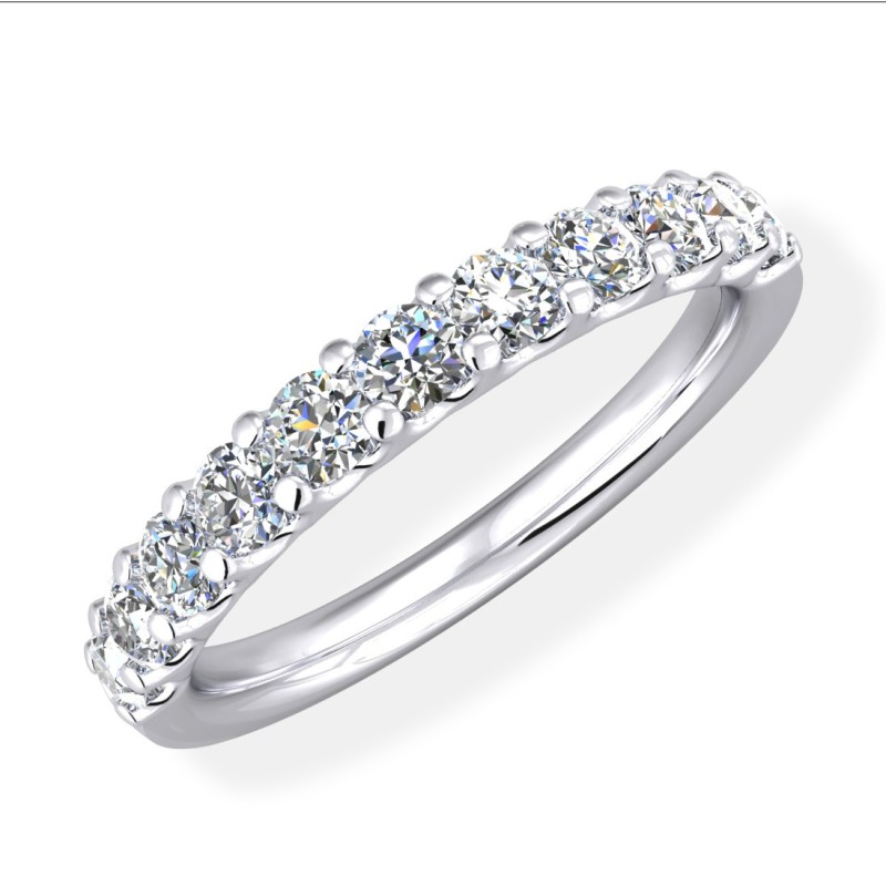 Platinum 11st Diamond Set Band - 0.50cts Platinum 11st Diamond Set Band - 0.50cts