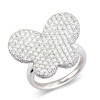 18ct White Gold Pave Set Diamond Butterfly Ring - 2.19cts