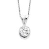 18ct White Gold Diamond Solitaire Pendant - 0.70cts