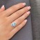 18ct White Gold Aquamarine & Diamond Ring A 1.54  D 0.75