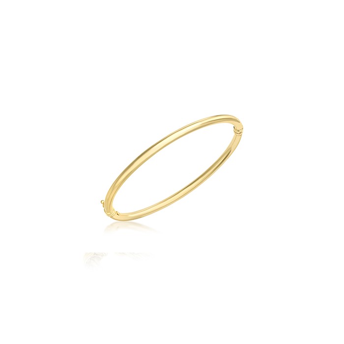 Estate 14K Yellow Hinged Engraved Bangle Bracelet – Springer's