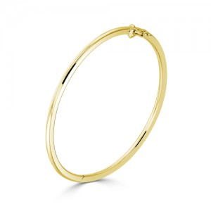 9ct Solid Gold Oval bangle