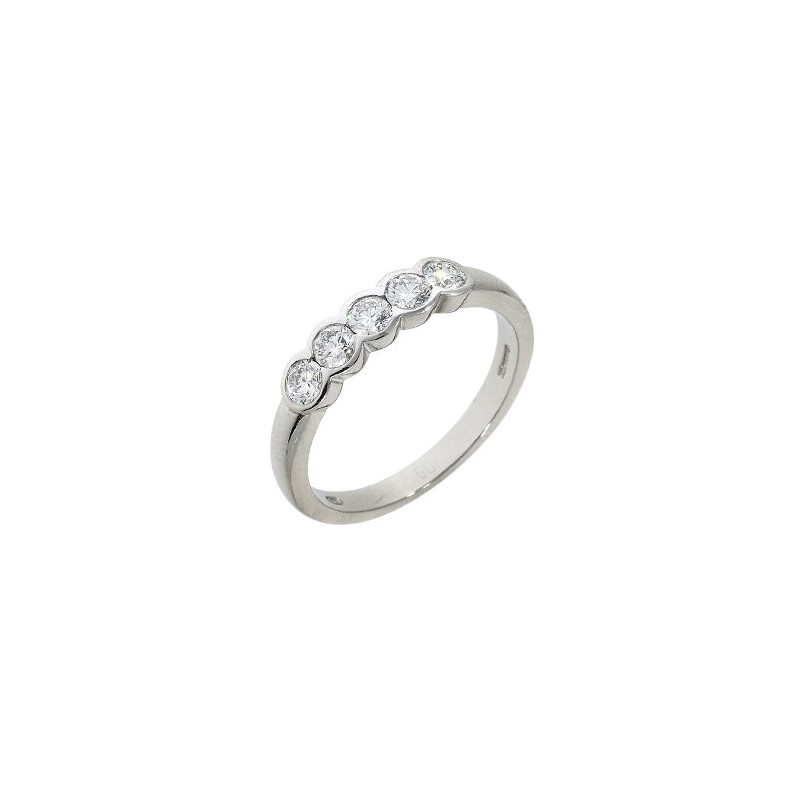 Platinum 5 Stone Diamond Eternity Ring - 0.46cts Platinum 5 Stone Diamond Eternity Ring - 0.46cts