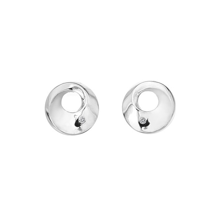 Hot Diamonds Quest Circle Silver Stud Earrings - DE651