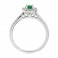 White Gold Octagonal Emerald & Diamond Cluster Ring