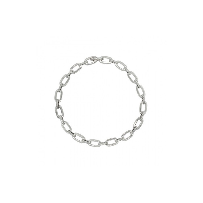 9ct White Gold Diamond Set Bracelet - 0.34cts