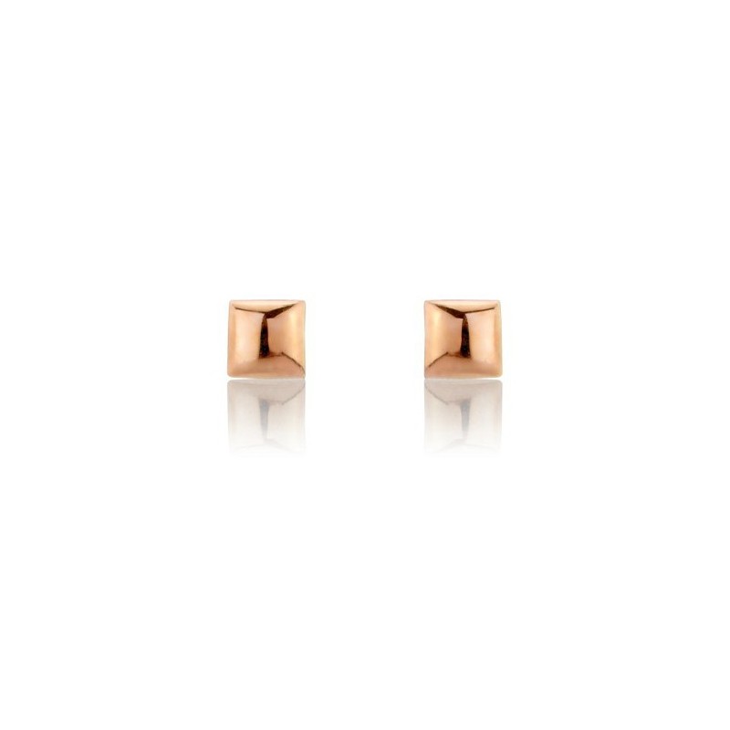 9ct Rose Gold Square Domed Stud Earrings 9ct Rose Gold Square Domed Stud Earrings