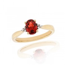 Diamond & Garnet Ring Gold | January Birthstone Rings