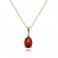 Oval Garnet Necklace Gold | January Birthstone Jewellery