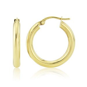 9ct Gold 21mm Polished Creole Hoop Earrings