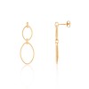 9ct Gold Twin-oval Tubular Link Drop Earrings - Macintyres of Edinburgh