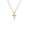 9ct Gold Diamond Cross & Chain - 0.06ct