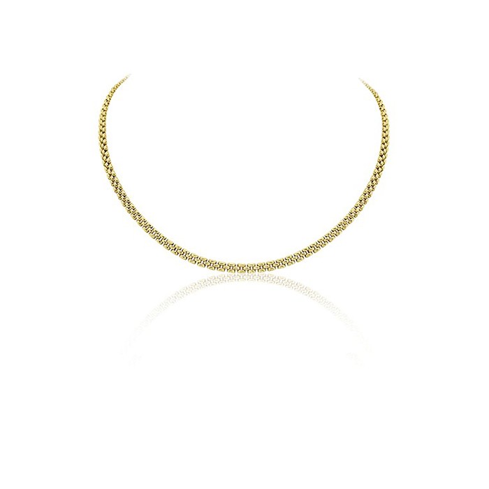9ct Gold Three Row 18-inch Panther Necklace