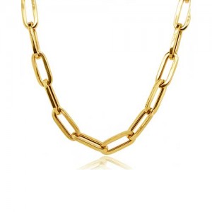 9ct Gold Paperclip Chain Necklace