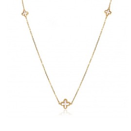 9ct Gold Mother-of-Pearl Quatrefoil Necklace