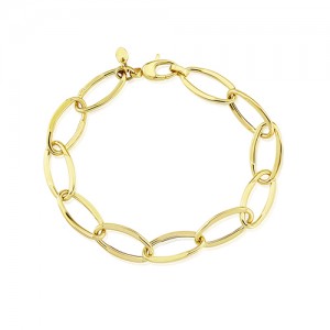 9ct Yellow Gold Large Oval Link Bracelet