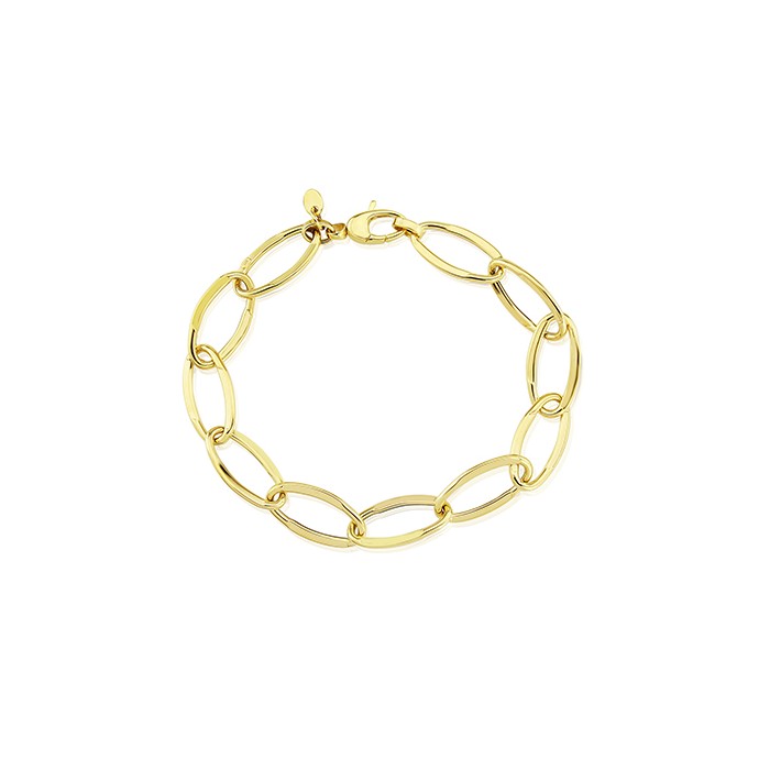 9ct Yellow Gold Large Oval Link Bracelet