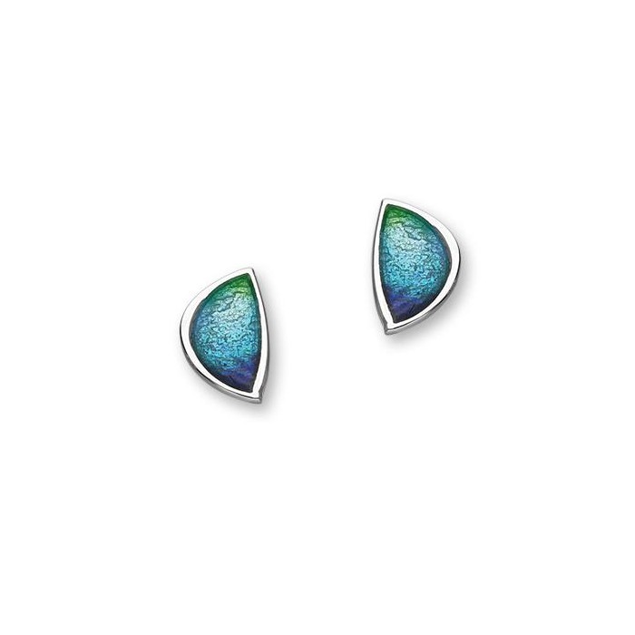 Ortak Haven Aqua Enamel Stud Earrings - EE477 Aq