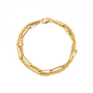 9ct Gold Three Strand Bracelet