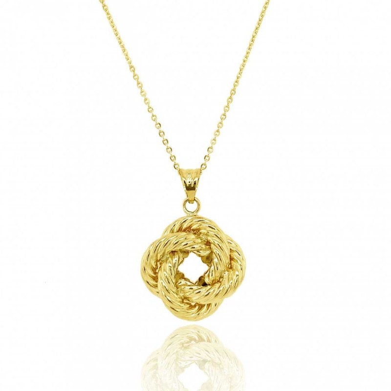 9ct Gold Large Knot Pendant & Chain 9ct Gold Large Knot Pendant & Chain
