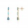 Blue Topaz & Diamond Drop Earrings - Macintyres of Edinburgh