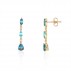 Blue Topaz & Diamond Drop Earrings - Macintyres of Edinburgh