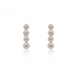 9ct Gold Stick Stud Cultured Pearl Earrings