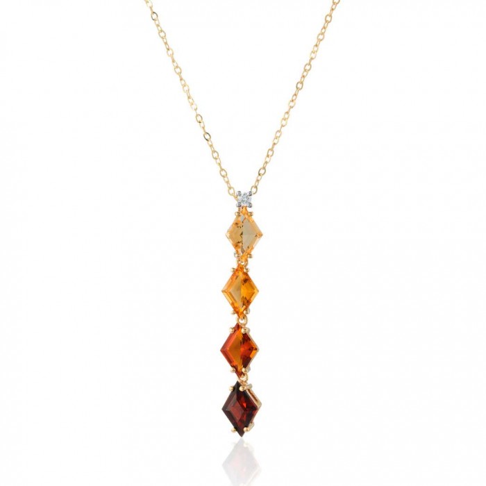 Garnet and deals citrine necklace
