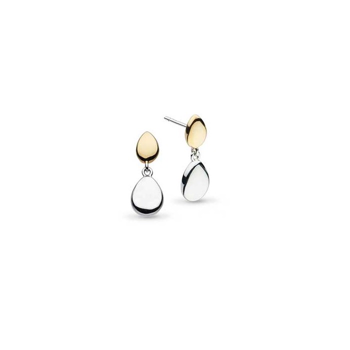 Kit Heath Coast Pebble Golden Stud Drop Earrings - 60186GRP