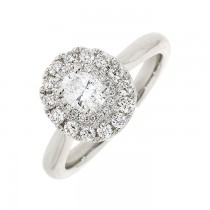 Platinum Diamond Double Halo Cluster Ring | Macintyres of Edinburgh
