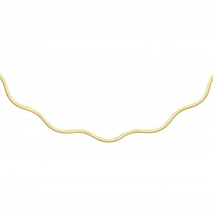 9ct Gold Omega Wave Necklace