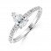 Platinum Pear Shaped Diamond Engagement Ring - Macintyres of Edinbrugh